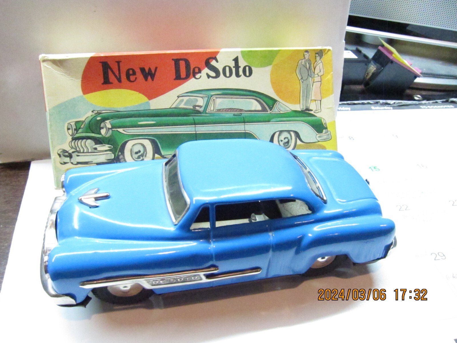 Asahi Toy Desoto Car , Japan 1950s, Box eBay