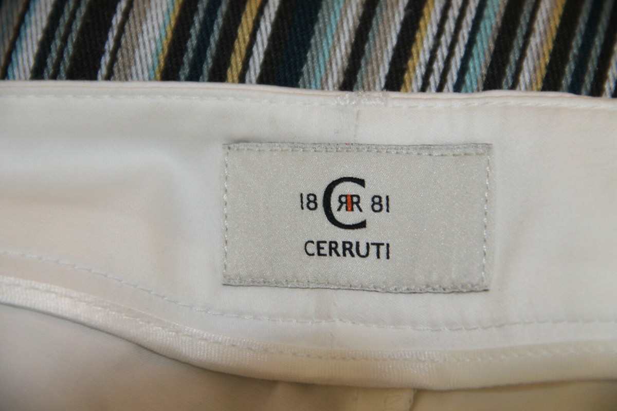 Pantalon Coton Blanc Cerruti 1881 Taille 40 (FR 44I) - Neuf Avec étiquettes, Valeur 190€