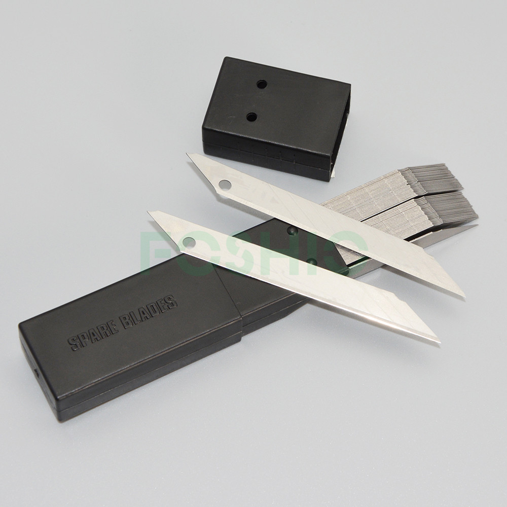50 Pcs 30° Snap Off Replacement Razor Blades 9mm Carbon Steel for Knife ...