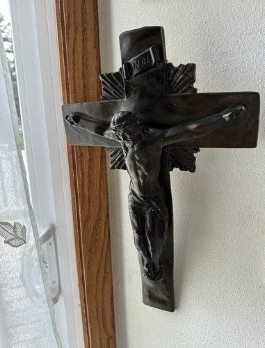 Vintage Catholic Christian Church Large Religious Jesus Christ Crucifix Statue - Picture 2 of 15