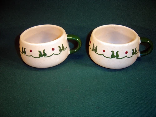 Vintage Metlox ~ Poppytrail ~ Homestead Provincial ~ 2 Flat Cups ~ Bright Colors