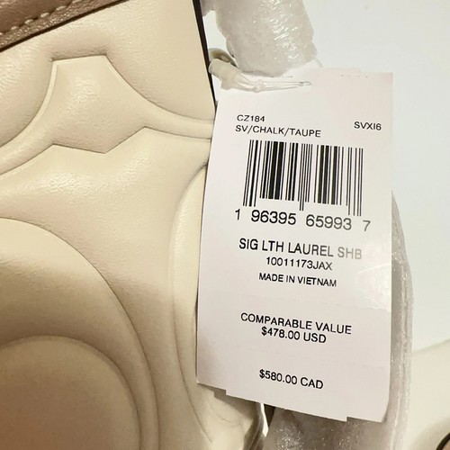 NWT Coach Laurel Shoulder Bag In Blocked Signature Leather CZ184/CZ178 - Picture 11 of 30