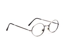 Occhiali ovali montatura in metallo mod 1520 in argento antico da 40 mm a 50 mm con tamponi