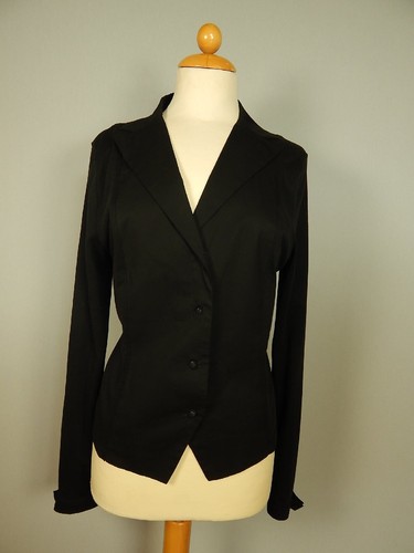 annette grtz, elegante bluse in schwarz, gr. 42