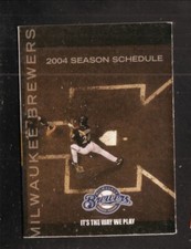 Milwaukee Brewers Scott Podsednik 2004 Pocket Schedule Miller Lite
