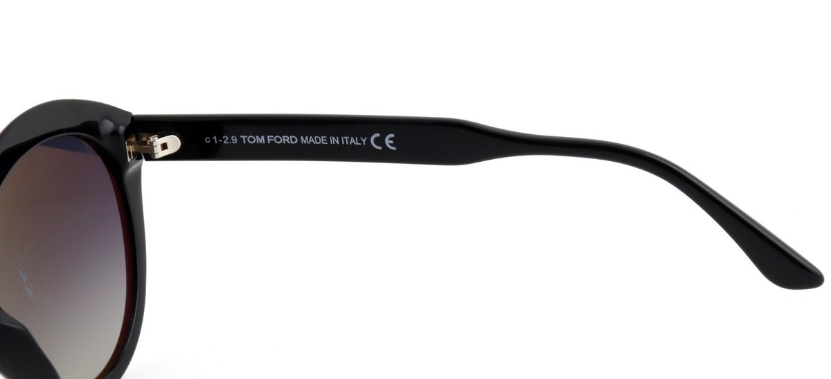 Tom Ford✨Maxine Black & Gold Polarized Sunglasses, Made in Italy New TOM FORD TF763 01D Maxine 56mm Black Polarized Oversized  main image 2