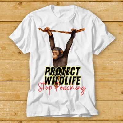 T-Shirt Affe Schutz Wildtiere Stop Wilderei Natur Tier Kult Film 2399