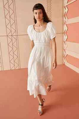 Ulla Johnson Isla Dress S 4 Women's Casual Printed Midi Boho Long NEW 38357