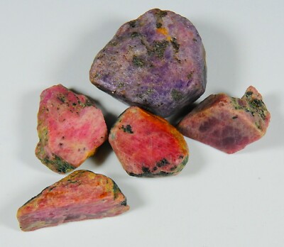261 Ct BULK LOT 100% Natural Ruby Sapphire Corundum Rock Rough