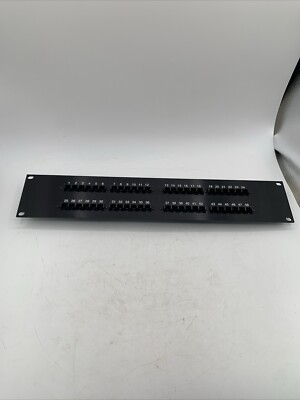 Hubbell BRMCC25404F19 48-Port Universal Patch Panel, Black See Pics