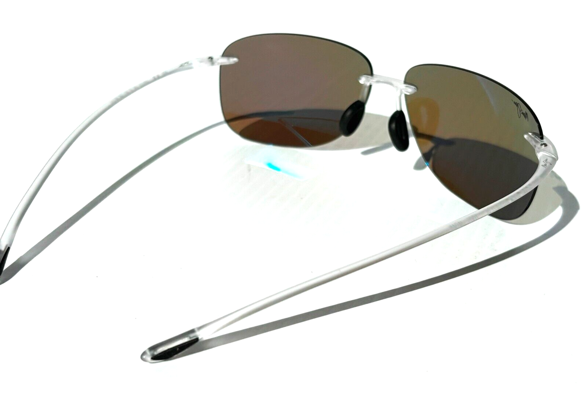 NEW Maui Jim HIKINA Matte Crystal POLARIZED Hawaii Blue Lens