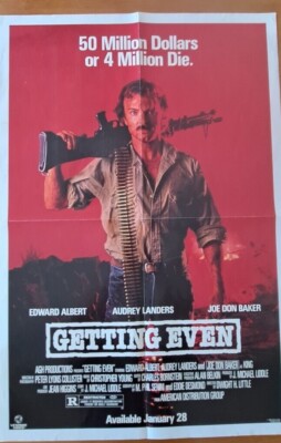 Getting Even (1986) Original video release poster - 40 x 27 - Folded | eBay
