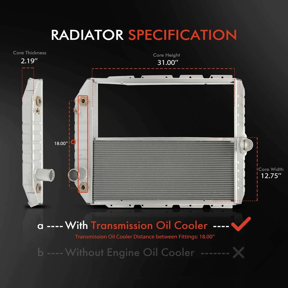 Auto Trans Radiator w/Oil Cooler for International Harvester 3600 3800 4700 4900 - Image 2 of 4