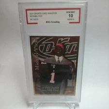 Michael Vick Falcons 2001 Sports Card Investor RC Gold BSG 10