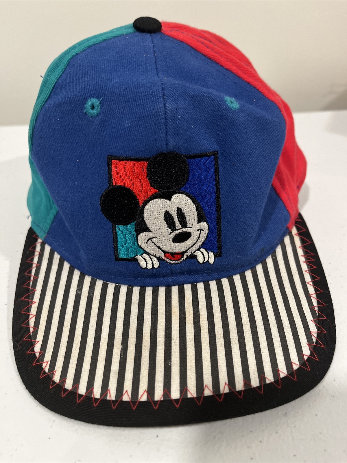 Vintage Mickey & Co. Walt Disney Fresh Caps Drew Pearson Green Red Blue Kids Hat