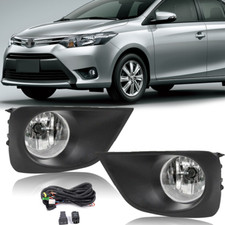 Pair Fit 2015 2016 2017 Toyota Yaris Vios Sedan Halogen Fog Lights Lamps Rhlh