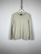 Barbour Knit Wool Sweater Pullover Crewneck Cream size L