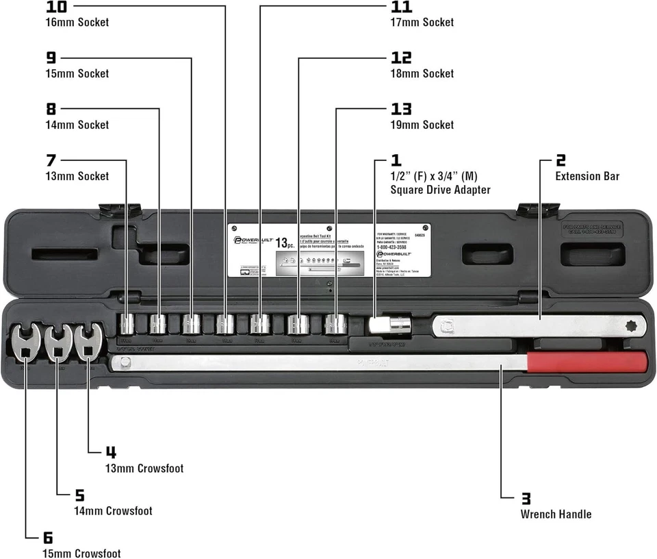 POWERBUILT SERPENTINE TOOL SET - 648629 - Image 2 of 2