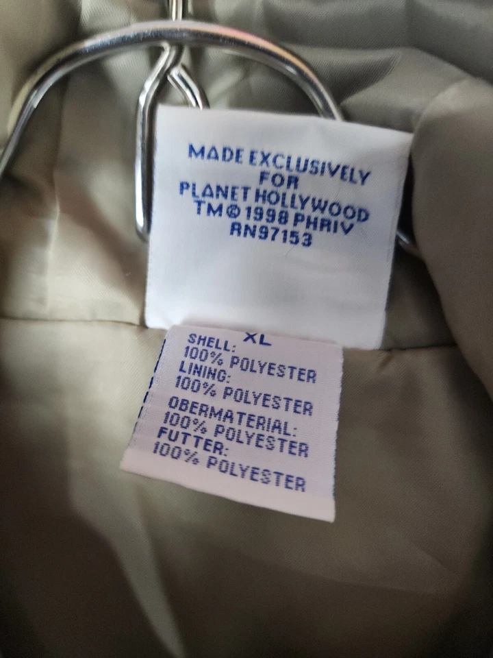 Planet Hollywood Las Vegas Men XL Hood Zip Pull Over Windbreaker Jacket - Image 4 of 4