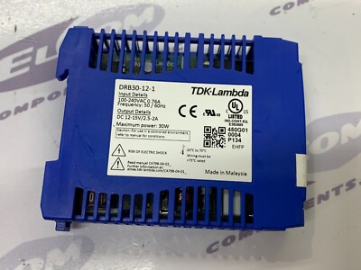 TDK-Lambda DRB30-12-1 DIN Rail AC-DC Power Supply 12V 30W