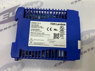 TDK-Lambda DRB30-12-1 DIN Rail AC-DC Power Supply 12V 30W - Image 1 of 3
