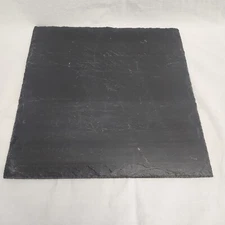Crate & Barrel 12" Square Black Slate Cheese Board 