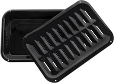 Spl50008 Small 2piece Broiler Pan & Grill Set Porcelainonsteel 13"x83/4"x13/8" B