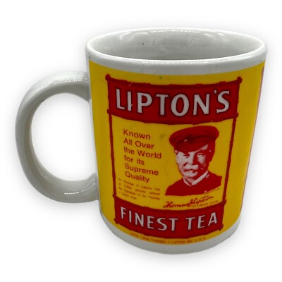 Vintage 1993 Lipton's Tea Coffee Cup Mug 8oz. Tin Box Company Of America