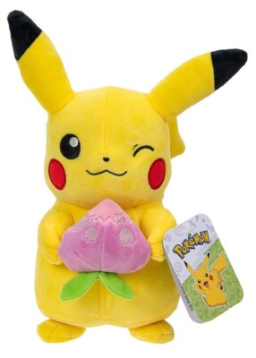 Pokemon 8 Zoll Plüschtier - Pikachu mit Pecha-Beere - Authentisches und entzückendes Plüschtier