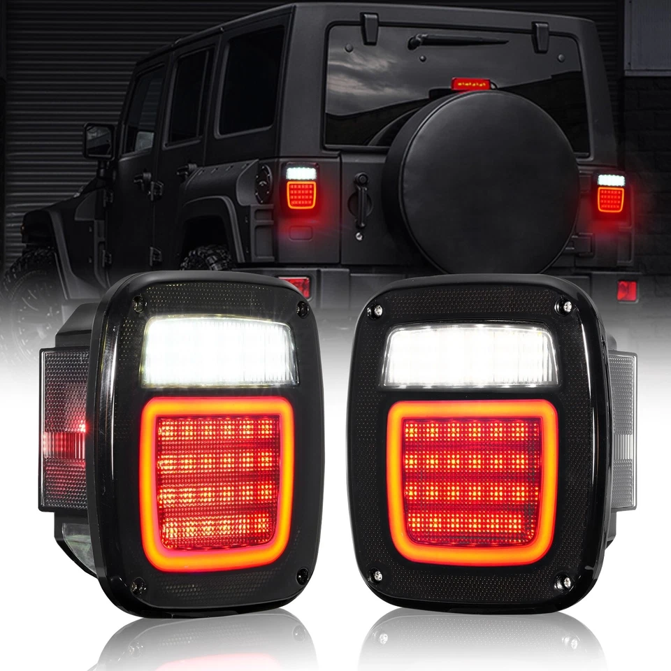Kit de 83 luces de freno traseras LED y luces LED laterales para Jeep Wrangler TJ 97-06 Foto 2 de 4