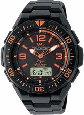 Reloj Citizen Q&Q Radio Analógico Solar Impermeable Fecha Uretano Cinturón MD06-315