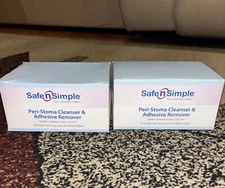 Safe n' Simple Peri-Stoma Cleanser & Adhesive Remover Wipe -2 Boxes -SHIPS ASAP