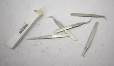 Pack Of 5 Honoson Eyelash Extension Tweezers Set Straight And Curved Tip