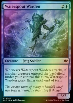 FOIL Waterspout Warden BloomBurrow Magic The Gathering MTG Blue Frog  Soldier | eBay