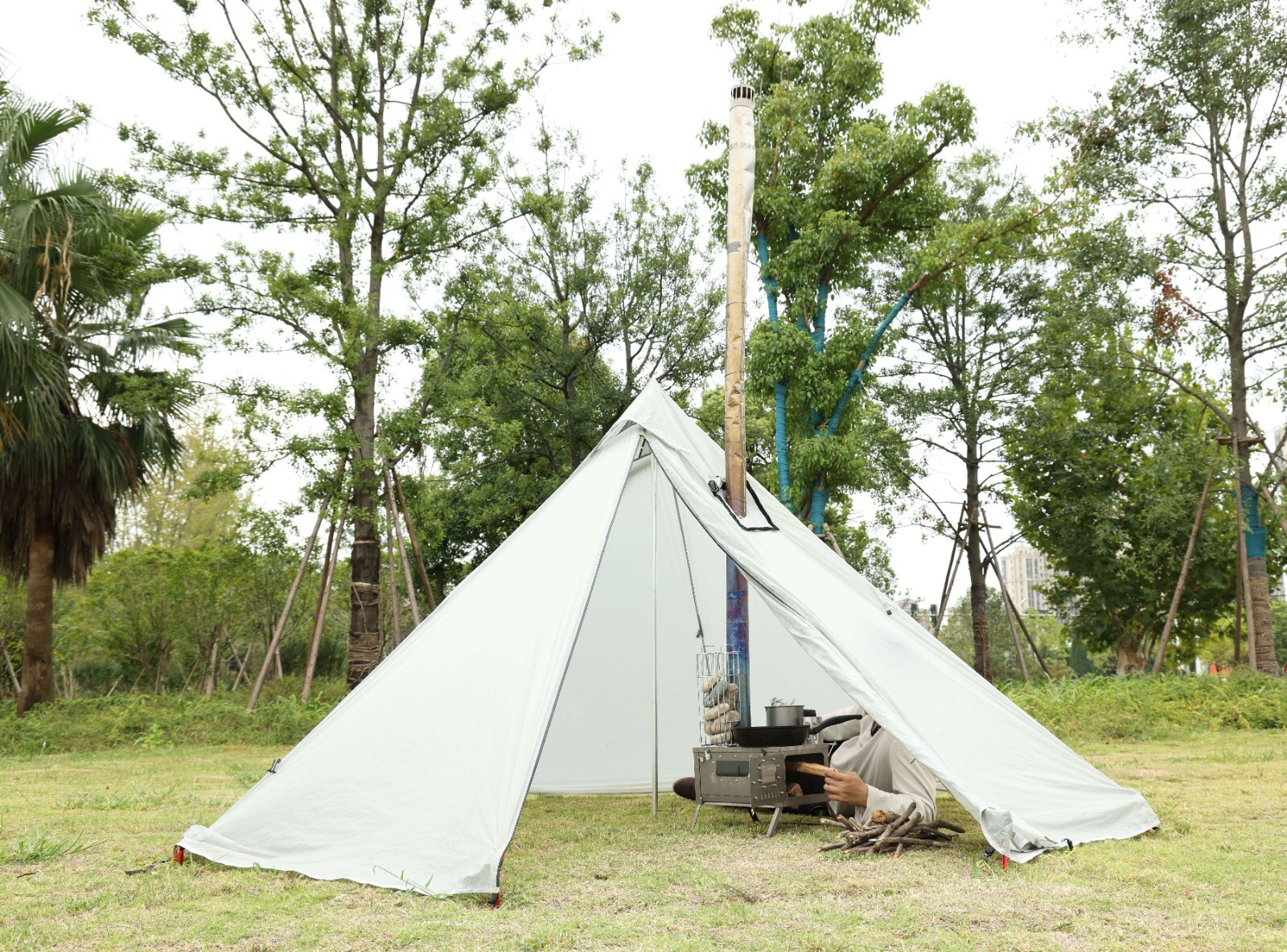 CAVADALA Folding Titanium tent wood stove portable Ultra-light 6.5lbs  heater | eBay