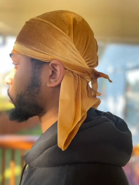 Velvet Du-Rag Premium Quality Durag 360 Waves Extra Long Tie Strap