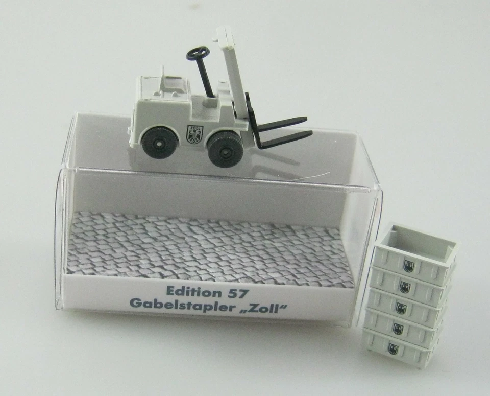 Wiking 1:87 H0, Gabelstapler Zoll mit Stapelkästen Lechtoys Sondermodell Limited