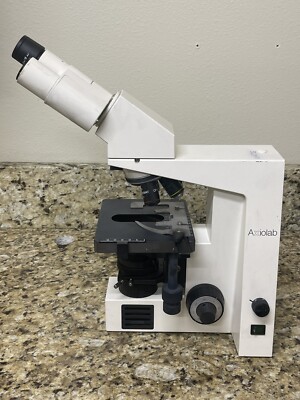 Carl Zeiss Axiolab re Microscope with 4 CP-Achromat Objectives MISSING Eyepiece