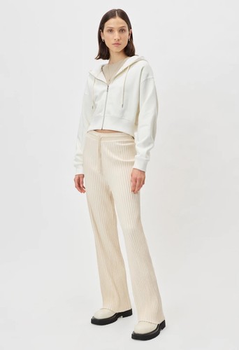 Pantalones de sudadera para mujer John Elliott Terry acanalados pierna ancha dobladillo crudo - Imagen 7 de 12