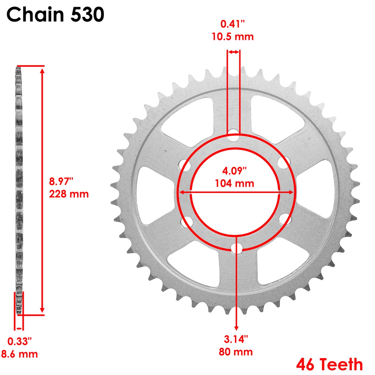 冥王 46 2000 2001 Kawasaki Ninja ZX-12R ZX1200A Rear Sprocket 46