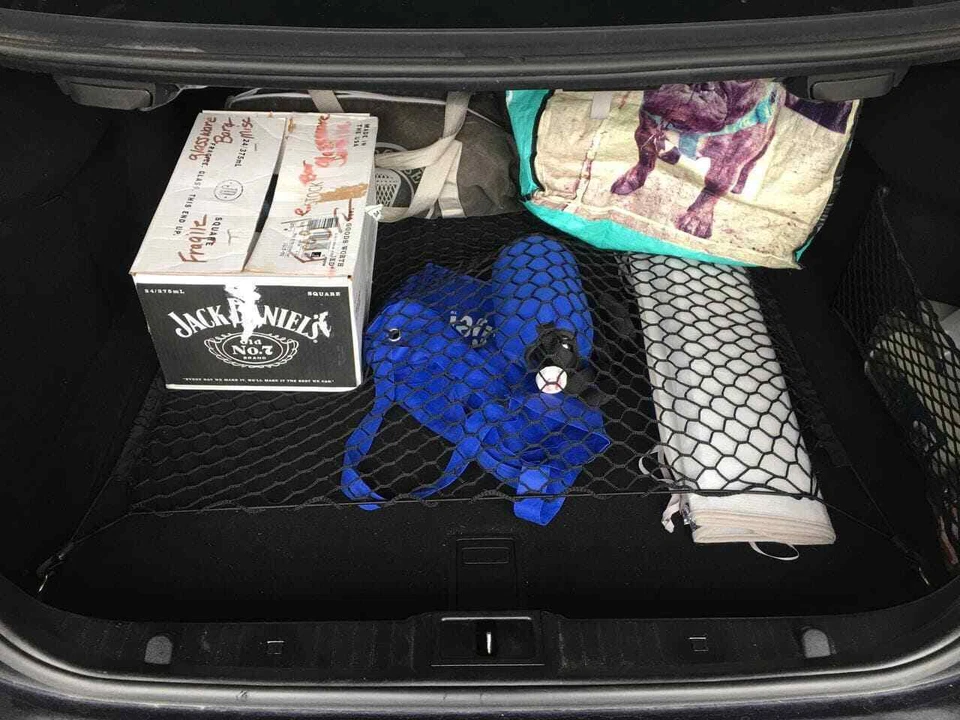 Red de carga organizadora estilo piso maletero trasero para Mercedes-Benz Clase E 2003-2009 Foto 3 de 4