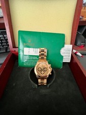 ROLEX 18K Yellow GOLD DAYTONA COSMOGRAPH Gold Dial Chronograph 16528 Box Papers 2