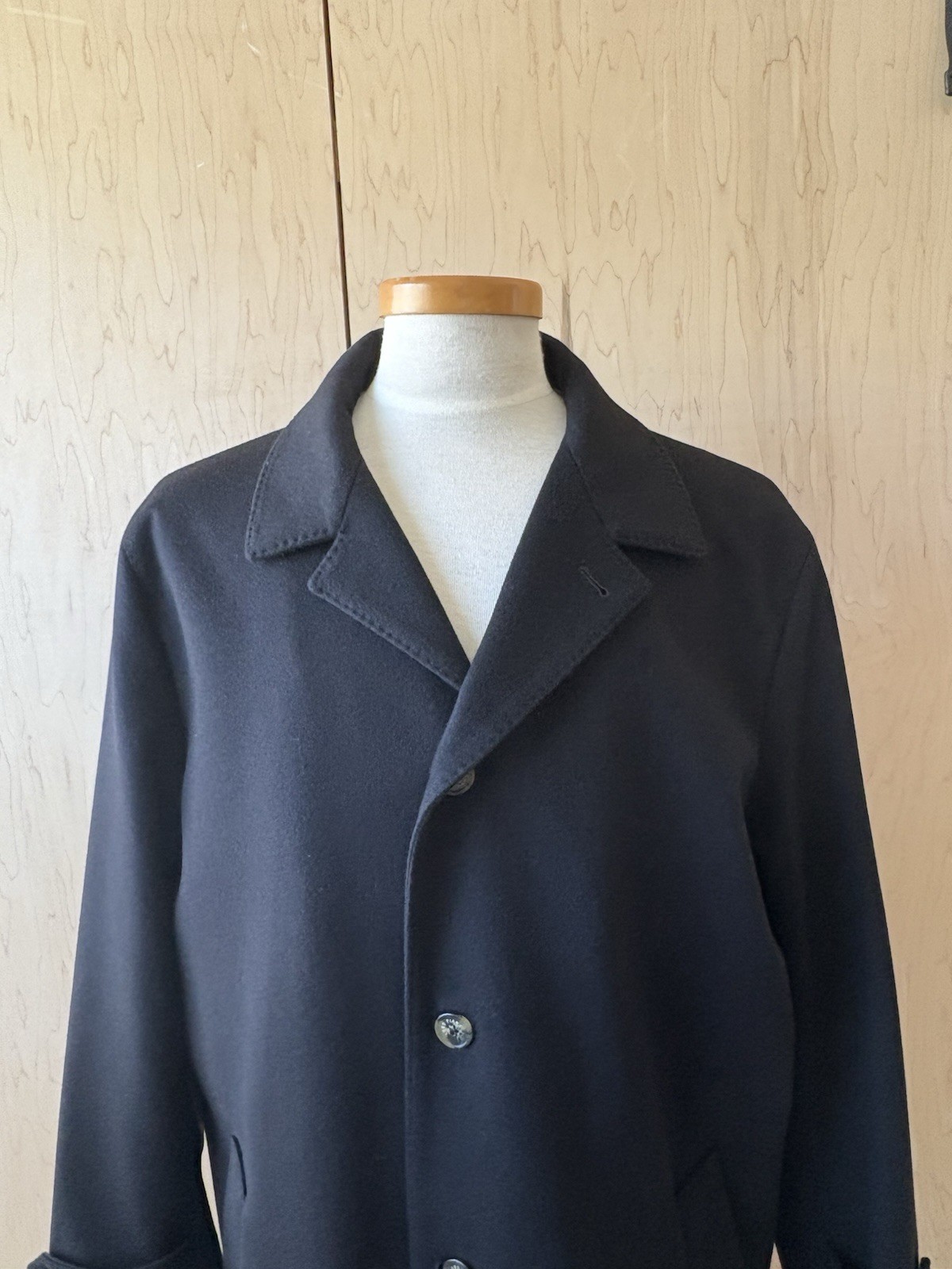 LORO PIANA Storm System 100percent Cashmere Overcoat Black Trench Coat 56 image 2