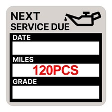 for Oil Change Sticker Static Cling, Clear Stickers 120 Pcs 2  x 2  Next Grey