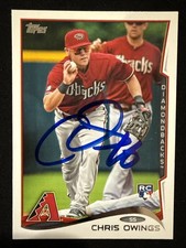 2014 Topps Chris Owings Signed Rookie Card 232 Diamondbacks Autograph Auto RC