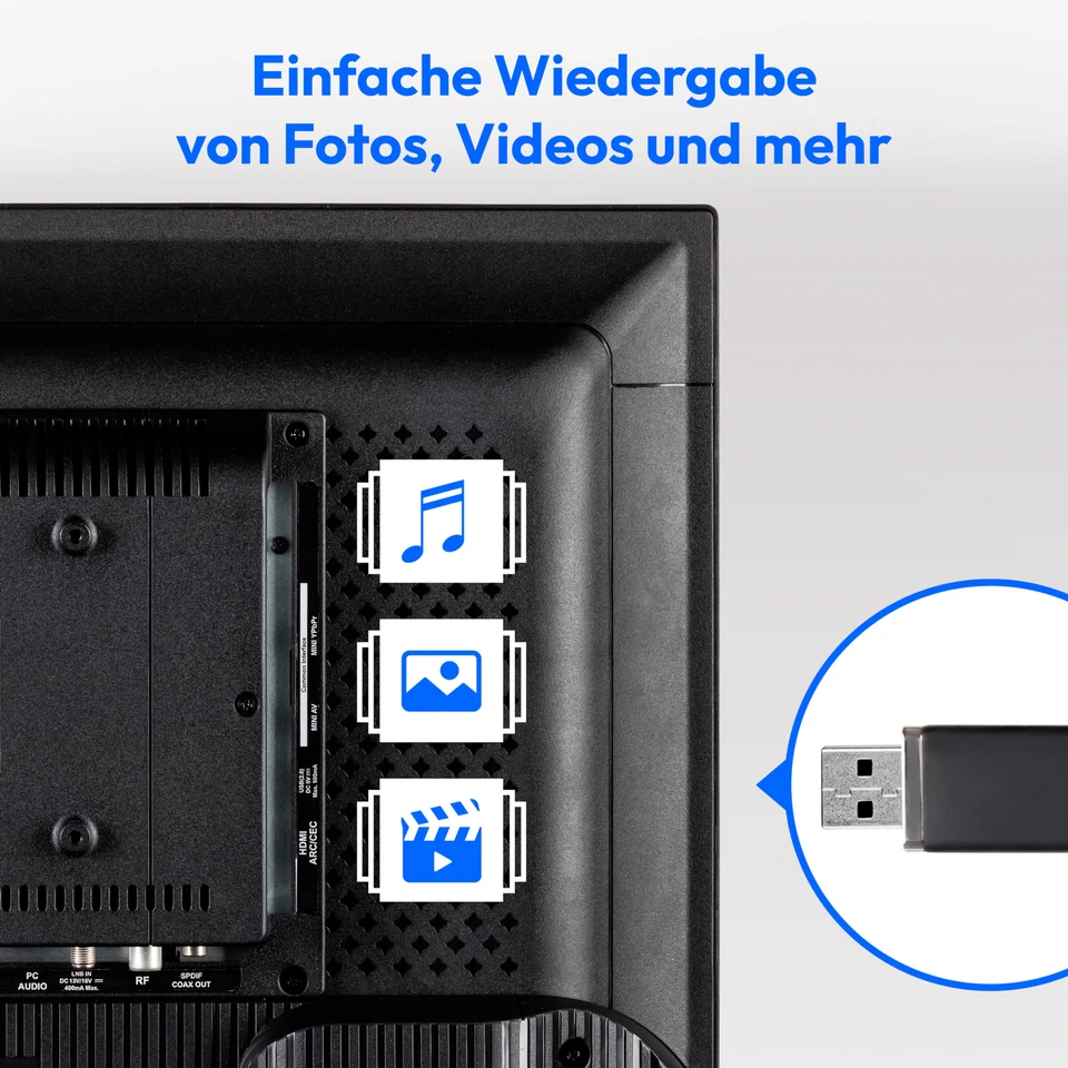 MEDION E8242501 24 Zoll TV FHD Camping TV mit Triple Tuner - Bild 3 von 4