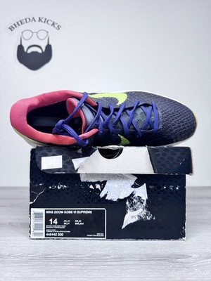 Size 14 - Nike Zoom Kobe 6 Supreme Chaos 2011 446442-500 Black
