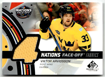 2025-26 Upper Deck Game Used NHL No. 4N-VA Viktor Arvidsson Event-Used Patch