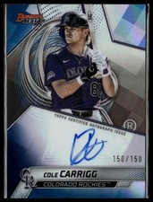 2025 Bowman's Best #B25-CCA Cole Carrigg Best of 2025 Auto Blue Refractors #/150