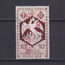 FRENCH EQUATORIAL AFRICA 1944, Sc# B34, CV $27, Used